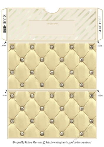 Quilted & Studded Gift/Money/Voucher Pocket/Wallet Envelope for any Occasion - Yellow