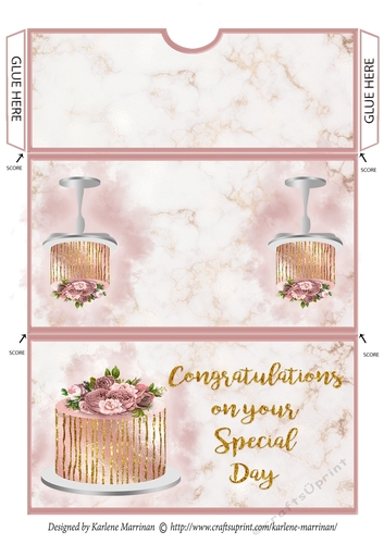 Special Occasion Cake Gift/Voucher/Money Wallet/Pocket/Envelope