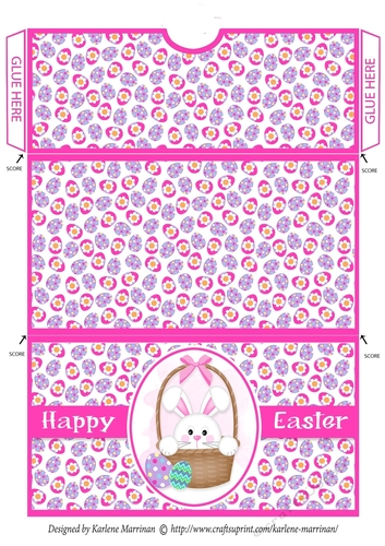 Bright Easter Basket Money/Gift/Voucher Wallet/Pocket/Envelope