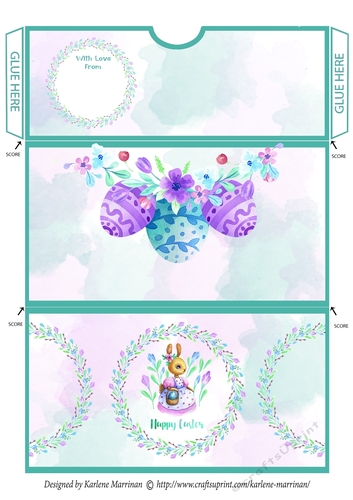Watercolor Easter Money/Gift/Voucher Wallet/Pocket/Envelope