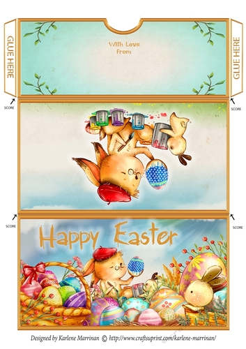 Bunny Artist Easter Money/Gift/Voucher Wallet/Pocket/Envelope