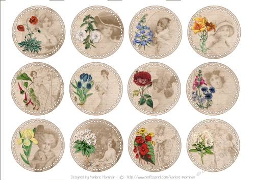 Vintage Portrait Tags