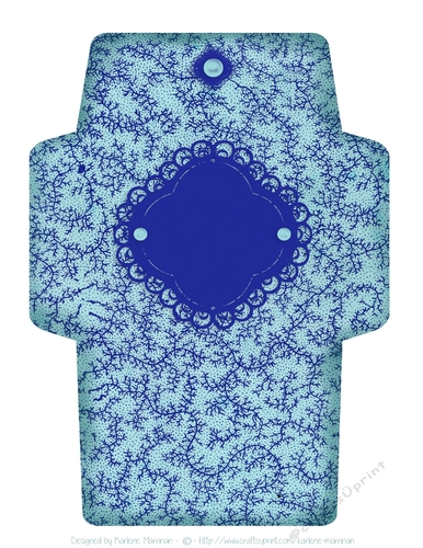 Old World Pocket, Envelope or Wallet for Gift Cards, Vouchers or Money - Blue