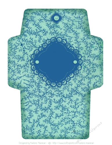 Old World Pocket, Envelope or Wallet for Gift Cards, Vouchers or Money - Turquoise