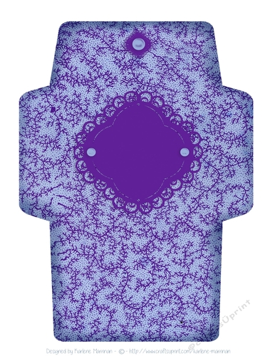 Old World Pocket, Envelope or Wallet for Gift Cards, Vouchers or Money - Purple