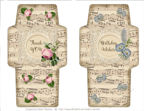 Duo Set of Vintage Wallets, Pockets, Gift Voucher or Money Envelopes - Set 1