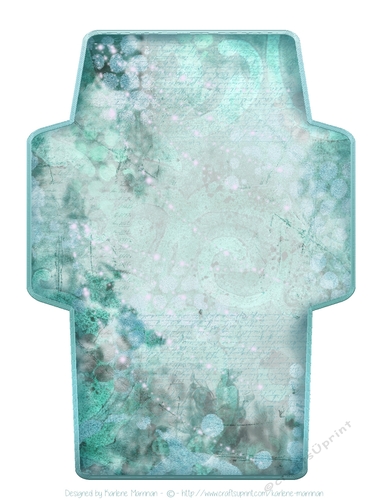 Watercolour Collage Wallet, Pocket or Envelope for Money or Gift Vouchers - Turquoise
