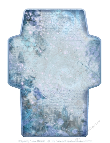 Watercolour Collage Wallet, Pocket or Envelope for Money or Gift Vouchers - Blue