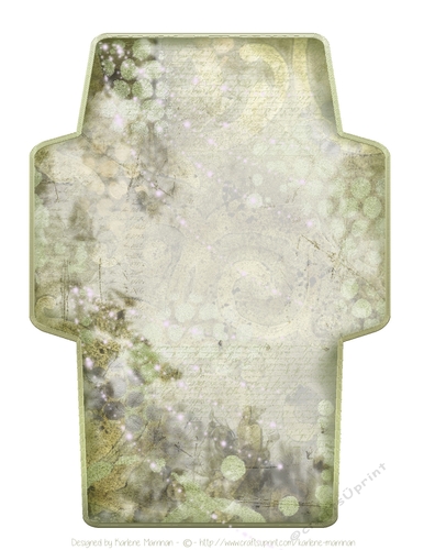 Watercolour Collage Wallet, Pocket or Envelope for Money or Gift Vouchers - Sage Green