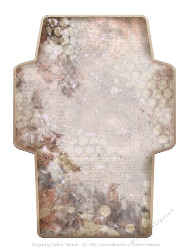 Watercolour Collage Wallet, Pocket or Envelope for Money or Gift Vouchers - Brown