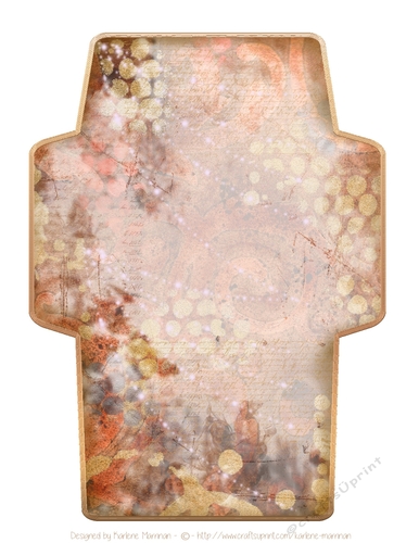 Watercolour Collage Wallet, Pocket or Envelope for Money or Gift Vouchers - Orange