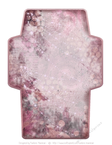 Watercolour Collage Wallet, Pocket or Envelope for Money or Gift Vouchers - Red
