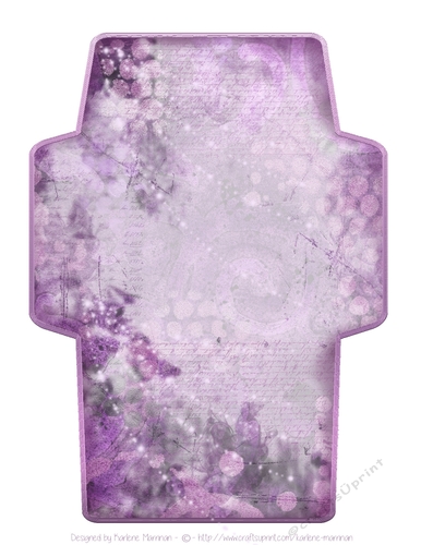Watercolour Collage Wallet, Pocket or Envelope for Money or Gift Vouchers - Pink