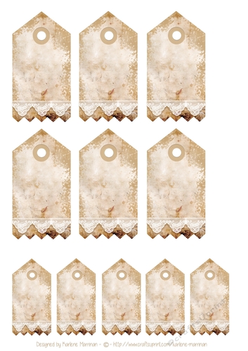 Vintage Sentiment Tags - Blanks