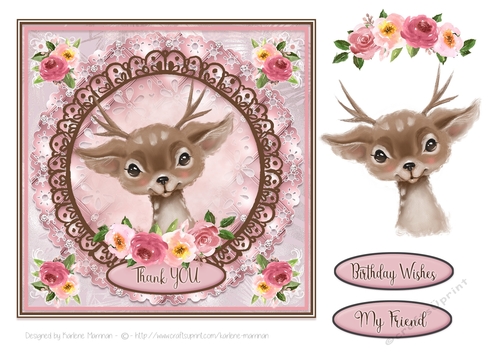 Cutest Animals - Card Topper Series - Donna the Deer