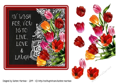 Tulips Galore Card Topper