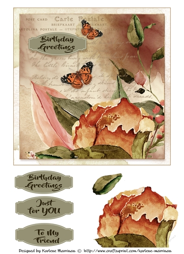 Autumn Wings Card Topper