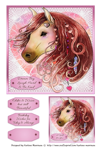 Motivational Mare Card Topper
