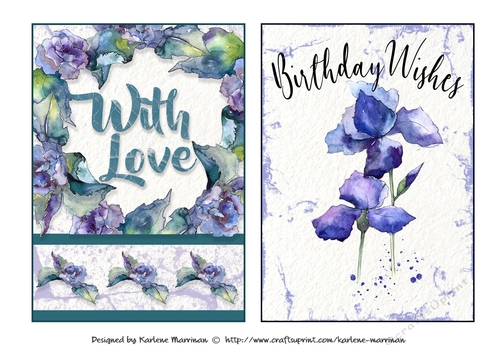 Duo of Flowers Card Toppers