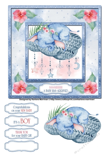 Elephants Always Remember Card Topper Set - Design 4