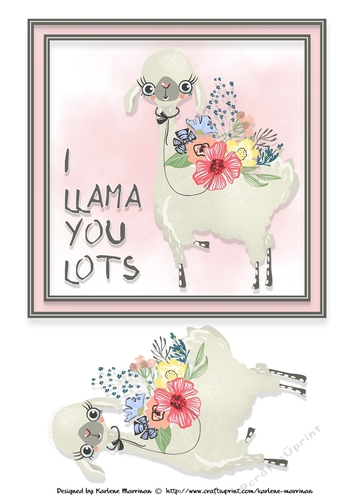 I Llama You Lots Card Topper