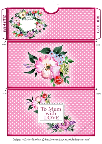 Bright Floral Gift/Voucher/Money Wallet/Pocket/Envelope - Design 1