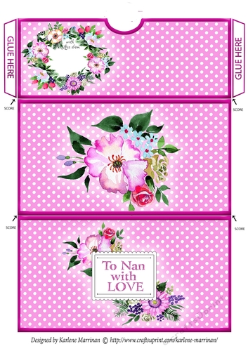 Bright Floral Gift/Voucher/Money Wallet/Pocket/Envelope - Design 2