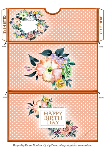 Bright Floral Gift/Voucher/Money Wallet/Pocket/Envelope - Design 3