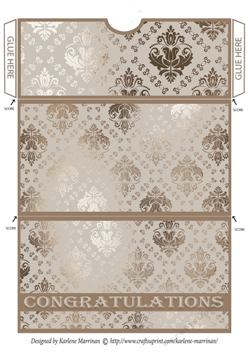Elegant Metallic Sheen Gift/Voucher/Money Wallet/Pocket/Envelope - Design 1