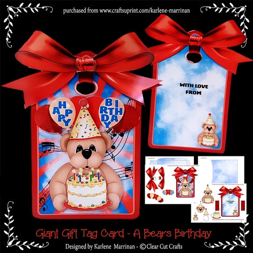 Giant Gift Tag Card - A Bears Birthday