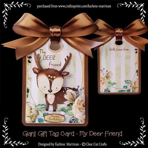 Giant Gift Tag Card - My Deer Friend
