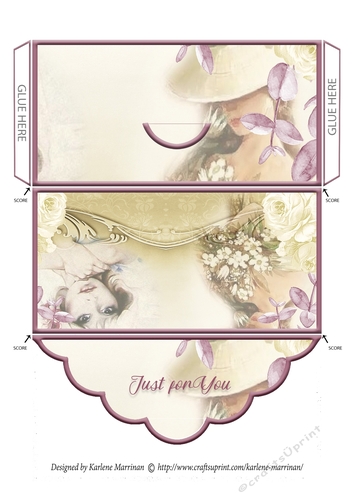 Romantic Vintage Gift, Money, Voucher Wallet/Pocket or Envelope - Just for You