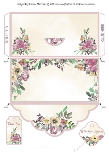 Blossoms on a Cloud Money,Voucher Pocket/Wallet or Envelope Apricot