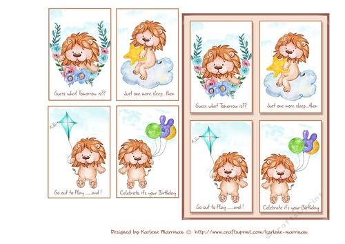 A Lion at Play Card Topper
