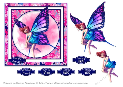 Fairy in Frame Card Topper