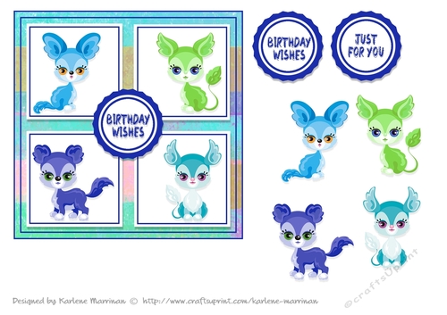 Chihuahua x4 Card Topper