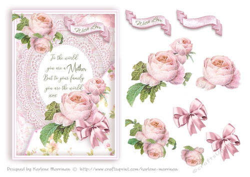 Soft Pastels Posey Card Topper