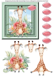 Cute Giiraffe - Design 1 Card Topper