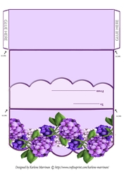 Heavenly Hydrangea - Envelope Money/Voucher Wallet - Purple