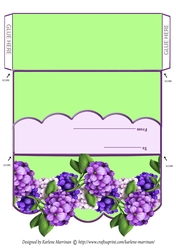 Heavenly Hydrangea - Envelope Money/Voucher Wallet - Green