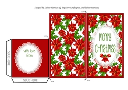 Christmas Flowers Money/Voucher Pocket Wallet