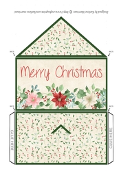 Christmas Holly Money/Voucher Wallet, Pocket, Envelope