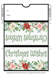 Christmas Wishes Money/Voucher Wallet, Pocket, Envelope