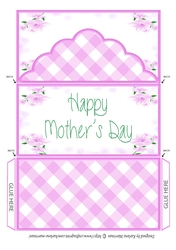 Pink Gingham Mothers Day Money/Voucher Pocket