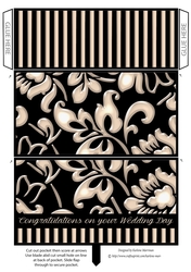 Elegant Black & Cream Money/Voucher Wallet, Pocket, Envelope
