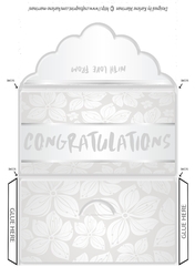 Subtle silver Wedding Money/ Voucher Wedding Pocket