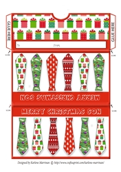 Merry Christmas Son Tie Money/wallet/voucher Pocket