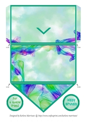 Wispy Ribbon - Green Gift Voucher Pocket/Money Wallet