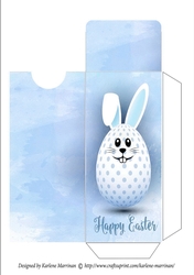 Bunny Egg - Blue - Gift Voucher Pocket/Money Wallet