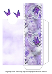 Elegant Floral Butterfly - Mauve - Gift Voucher Pocket/Money Wallet
